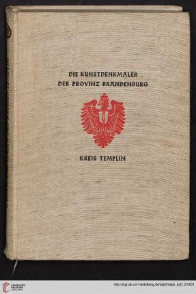 Band 3,2: Die Kunstdenkmaeler der Provinz Brandenburg: Die Kunstdenkmäler des Kreises Templin