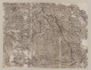 Jenichen, B.: Karte von Sachsen und Thüringen, ca. 1:720 000, Kupferstich, um 1571 : Chorographia Nova Misniae Et Thvringiae / [Balthasar Jenichen]. - [Ca. 1:720 000]. - [S.l.] , [um 1571]. - 1 Kt. : Kupferst. ; 47 x 33 cm