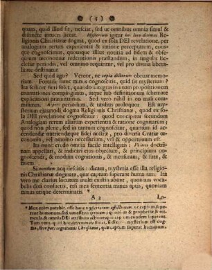 De mysteriis christianae fidei generatim spectatis sermo