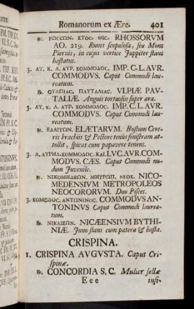 401-406, Crispina bis Sept. Albinus