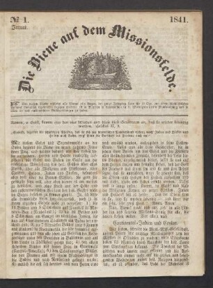 N° 1. Januar 1841