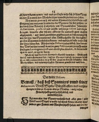 54-73, Der dritte Discurs