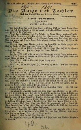 Neues Münchener Tagblatt. Romanbeilage zum Neuen Münchener Tagblatt. [1890,2]