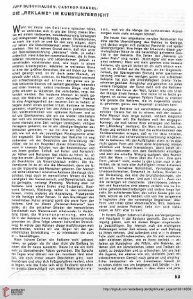 N.F. 11.1931: Die "Reklame" im Kunstunterricht