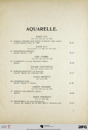 Aquarelle (53-58)
