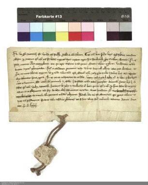 Indulgenzbrief Friedrichs [I. Raugraf von Baumburg], Bischof von Worms, für das Stift Johannesberg