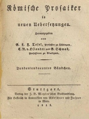 Marcus Tullius Ciceros Werke, 53. Briefe ; 3. Bd., Briefe an Marcus Brutus, Schluß des ersten Buchs, zweites Buch u.a.