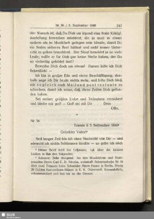 Nr 36. Trieste li 3 Settembre 1840