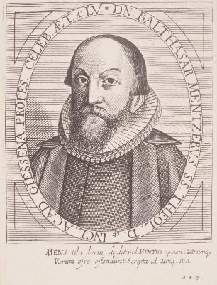 Bildnis des Giessener Theologen Balthasar Mentzer