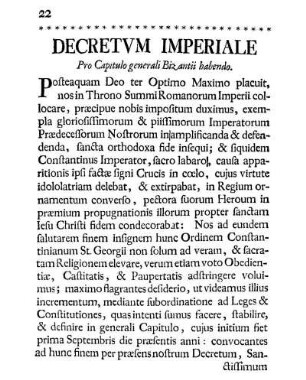 Decretum Imperiale [...]