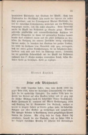 Viertes Kapitel. Seine erste Wirksamkeit.