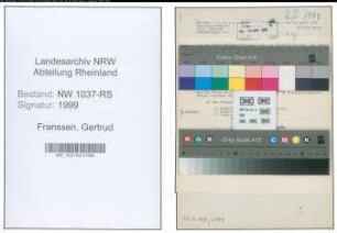 Entnazifizierung Gertrud Franssen , geb. 00.00.0000 (Lehrerin)