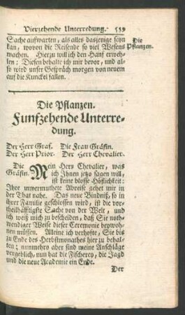 Funfzehende Unterredung. Die Pflanzen.