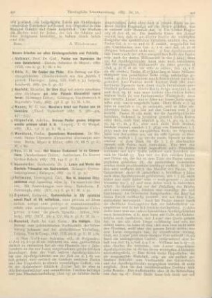 491-501 [Rezension] Ohle, Rudolf, Die Essäer des Philo. Ein Beitrag zur Kirchengeschichte