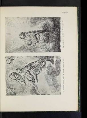 Tafel IV 7. Rembrandt. Maria in Wolken. Radierung. B. 61.
