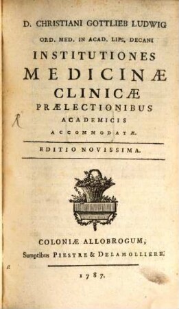 Institutiones medicinae clinicae