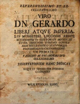 Diss. theol. de reverentia erga sacra
