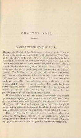Chapter XXII. Manila under Spanisch rule