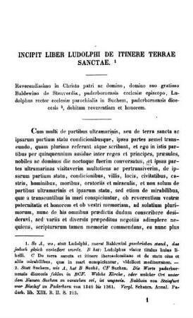Incipit liber ludolphi de itinere terrae sanctae.
