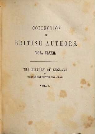 The history of England from the accession of James the Second, 1