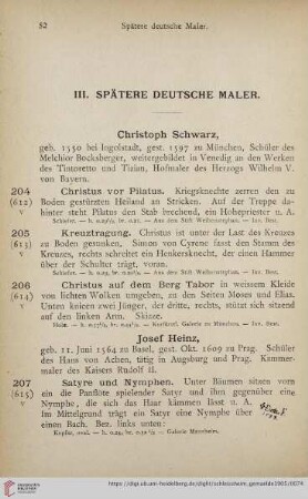 III. Spätere deutsche Maler