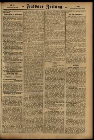Zweite Ausgabe vom Freitag, den 07. April 1916.