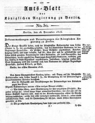 No 30, 18. December 1816