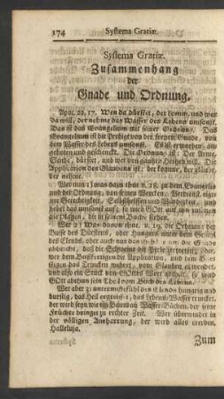 Systema Gratiae. Zusammenhang der Gnade und Ordnung
