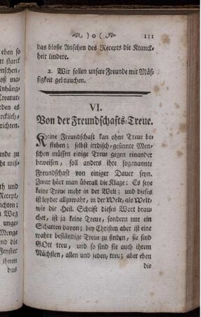VI. Von der Freundschafts-Treue.