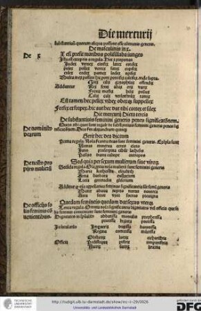 Quero tibi quot sunt regule de substantivis feminini generis penes significationem. Dico secundum Alexandrum quinque.