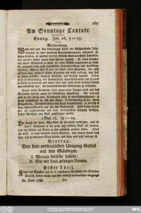 Am Sonntage Cantate. Evang. Joh. 16, 5 - 15.