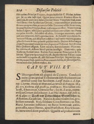 Caput VIII. Et Ultimum.