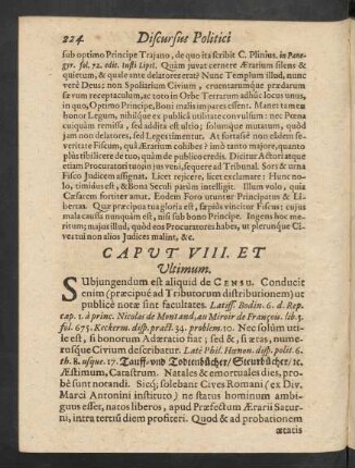 Caput VIII. Et Ultimum.
