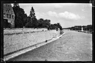 Neu-Ulm. Blick über die Donau an der ehemaligen Stadtmauer