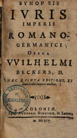 Synopsis iuris Imperii Romano-Germanici