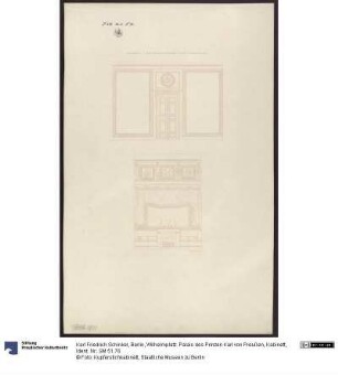 Berlin, Wilhelmplatz. Palais des Prinzen Karl von Preußen, Kabinett