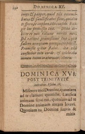 Dominica XVI. Post Trinitatis. - Dominica XX. post Trinitatis.