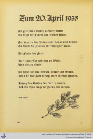 Zum 20. April 1935.