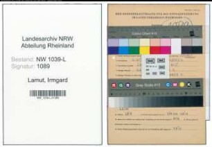 Entnazifizierung Irmgard Lamut , geb. 16.09.1921 (Referendarin)