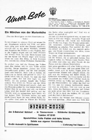 Ein Märchen von der Marienhöhe : (Von den Beteiligten vor dem Einschlafen zu lesen.)
