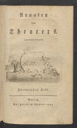 Heft 20 (1797): Annalen des Theaters