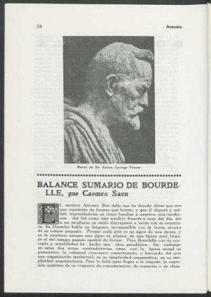 Busto de Sir James George Frazer