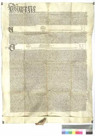 Abt Paul von Elchingen vidimiert verschiedene Papstbullen.