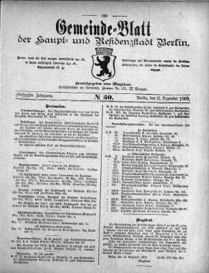 1909,50: No. 50, 12. Dezember 1909