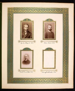 Gustav Zippel. 1872, Oskar Bohn. 1873, Adolf Dreinhöfer. 1873, Ludwig Cwiklinski. 1874