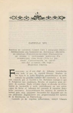 Capitulo XVI. Agencia de cuativos...