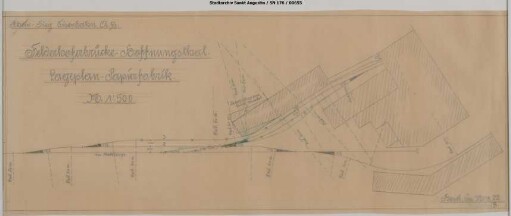 Gleisanschluss Heinrich Geldmacher: Lageplan Papierfabrik