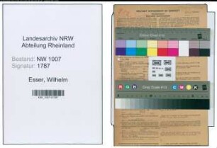 Entnazifizierung Wilhelm Esser , geb. 14.06.1892 (Kaufmann)