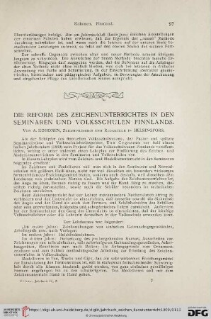 4: Die Reform des Zeichenunterrichts in den Seminaren und Volksschulen Finnlands