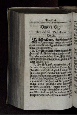 Das 71. Cap. De Tremore Musculorum Cordis.